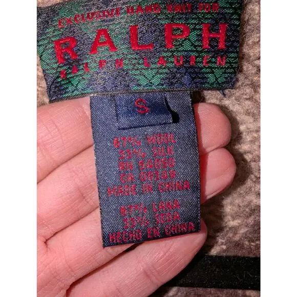 Vintage Handknit Ralph Lauren Wool Silk Blend Duster - Picture 4 of 5